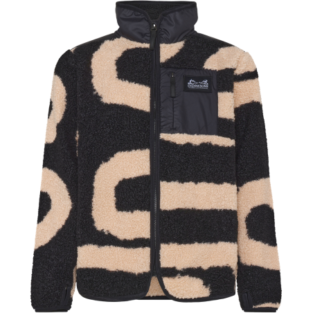 Exa printet junior pile jakke black