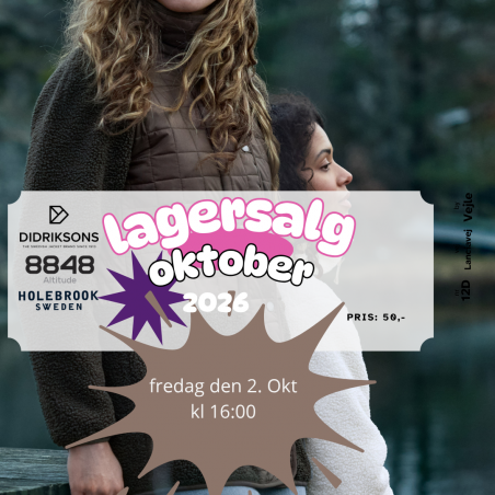 KL 16:00 Lagersalg Fredag den 2 okt