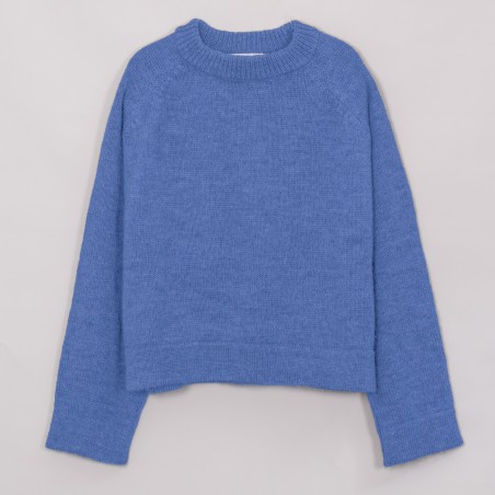 TONE BOXY SWEATER i Skye Blue