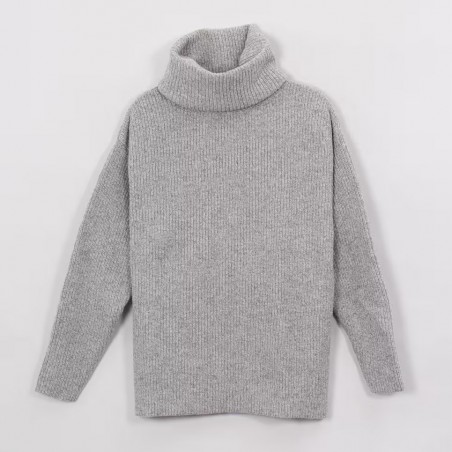 SANDBY POLO SWEATER i Grey